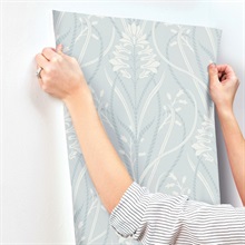 Rosalind Sky Damask Wallpaper
