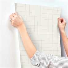 Wylie Gold & Silver Dotted Gridlines Wallpaper