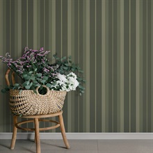 Herrgård Evergreen Stripe Wallpaper