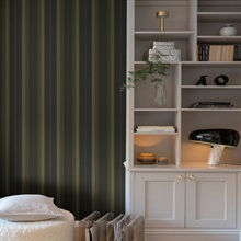 Herrgård Black Stripe Wallpaper