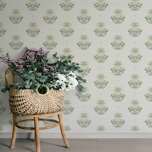 Gullvie White Pansies Wallpaper