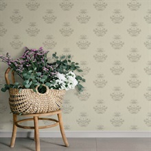 Gullvie Cream Pansies Wallpaper