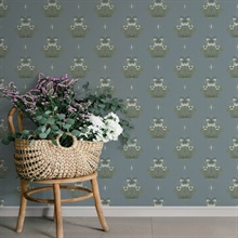 Gullvie Light Blue Pansies Wallpaper
