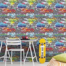 Graffiti Wall Multicolor Street Styles Wallpaper