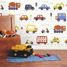 Road Traffic Red Cars Wallpaper