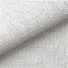 Leon Off-White Faux Fabric Wallpaper