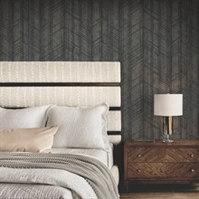 Winthrop Slate Geometric Wallpaper