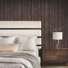 Winthrop Merlot Geometric Wallpaper