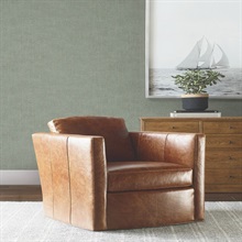 Saratoga Jade Faux Linen Wallpaper