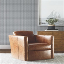Harrington Plaid Blue Glen Check Wallpaper