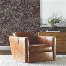 Regal Ridge Dark Purple Trailing Tree Wallpaper