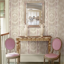 Mauve Cameo Floral Stripe , 521-70009