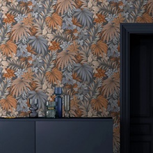 Allure Jungle Dark Blue Wallpaper