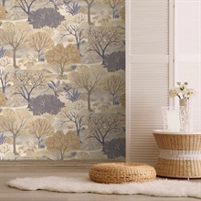 Allure Forest Beige Wallpaper