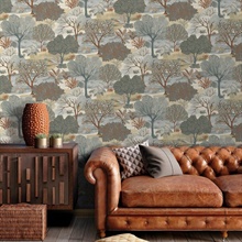 Allure Forest Taupe Wallpaper