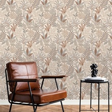 Allure Foliage Taupe Wallpaper