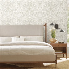 AC9194 | Beige Lockwood Damask Wallpaper