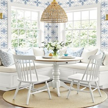 Sari Blue Medallion Wallpaper