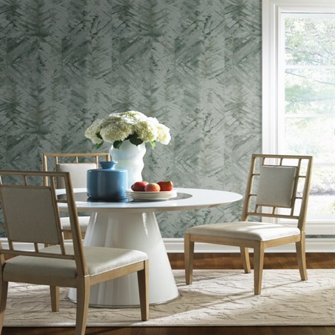 CL2553 | Green Textural Impremere Leaf Wallpaper