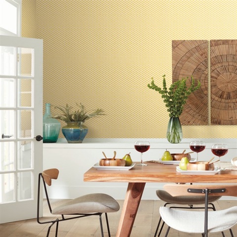 CY1529 | Yellow Solarium Geo | Wallpaper Boulevard