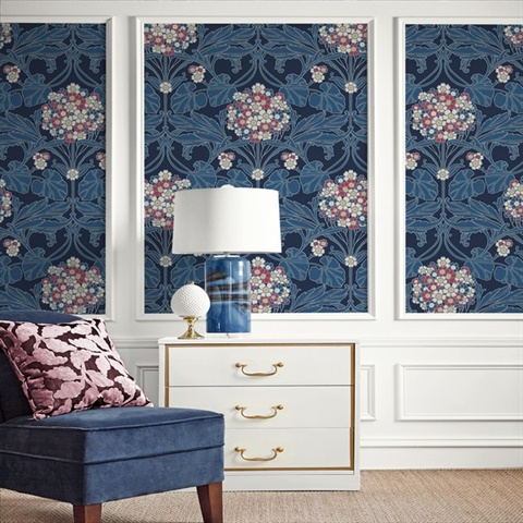 316022 | Zahara Chocolate Floral Wallpaper