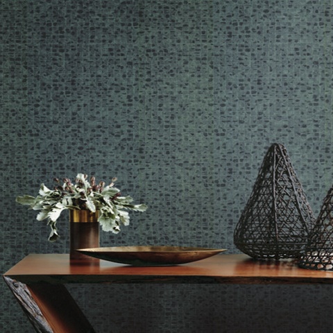HO2116 Wallpaper | Dark Green Leather Lux High Gloss Textured Wallpaper