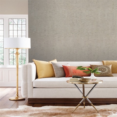 LC7147 Wallpaper | Silver Plain Bamboo Textured Cork Wallpaper LC7147 Wallpaper | Silver Plain Bamboo Textured Cork Wallpaper
