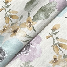 Evelyn Lavender Floral Wallpaper