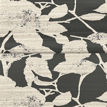 Solange Black Botanical Wallpaper