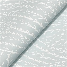 Willow Song Light Blue Botanical Wallpaper