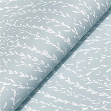 Willow Song Sky Blue Botanical Wallpaper