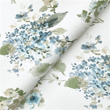 Veiled Garden Sky Blue Floral Wallpaper