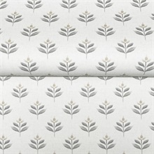 Serene Villa Stone Floral Stamp Wallpaper