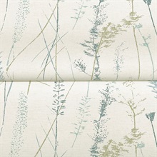 Meadow Splendor Blue Botanical Wallpaper