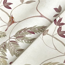 Cillian Plum Botanical Bird Trail Wallpaper