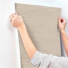 Silk Essence Khaki Faux Fabric Wallpaper