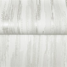 Tribeca White Texture Stripe Wallpaper