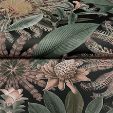 Enchanted Garden Chocolate Tropical Wallpaper