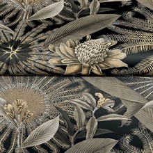 Enchanted Garden Black Tropical Wallpaper