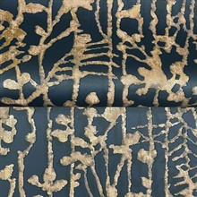 Filigree Navy Abstract Wallpaper