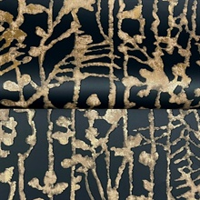 Filigree Black Abstract Wallpaper