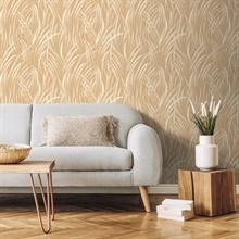 Adelia Tall Grass Yellow Wallpaper