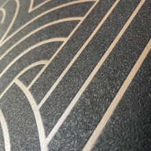 Arch Deco Black and Silver Wallpaper