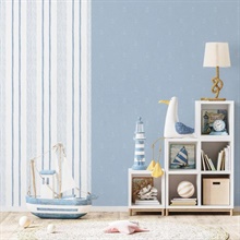 Anchors Away Blue Wallpaper