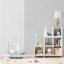 Anchors Away Grey Wallpaper