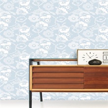 Alice - Powder Blue colourway wallpaper