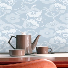 Alice - Powder Blue colourway wallpaper