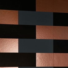 Block Copper-Burnish, Charcoal, Black Wallpaper