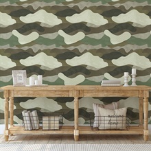 Pale Green Camouflage Wallpaper