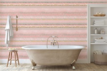 Pink & Turquoise Horizontal Dots Wallpaper